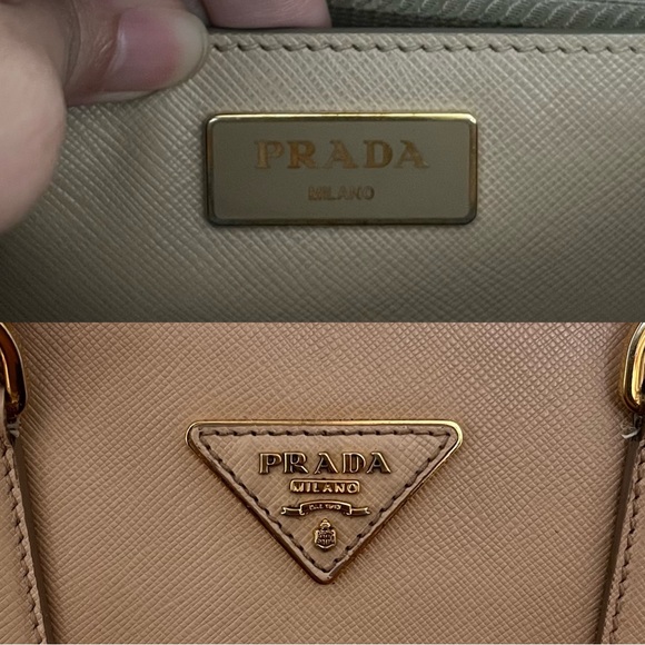 Prada Promenade Leather Saffiano Handbag - Picture 11 of 15